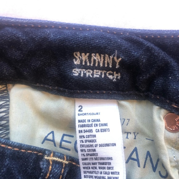 American Eagle Dark Wash Stretch Skinny Jeans - Picture 4 of 9